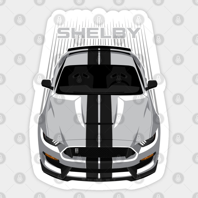 Ford Mustang Shelby GT350 2015 - 2020 - Silver - Black Stripes Sticker by V8social